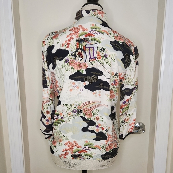 Vintage crop kimono noragi jacket - Picture 4 of 12